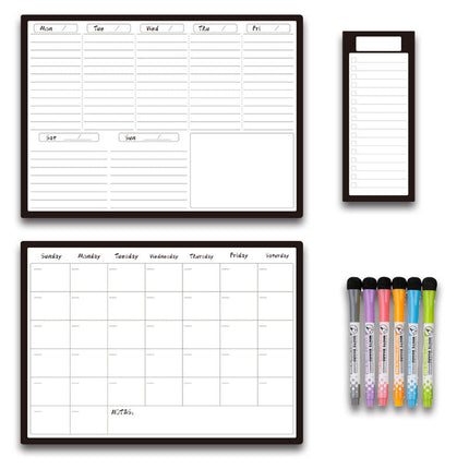 Calendar Magnetic White-board Wall Sticker Learning Schedule Refridgerator Magnets Message Board