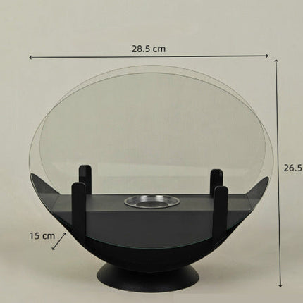Alcohol Fireplace Lamp Indoor Real Fire Heating Atmosphere Desktop Oval