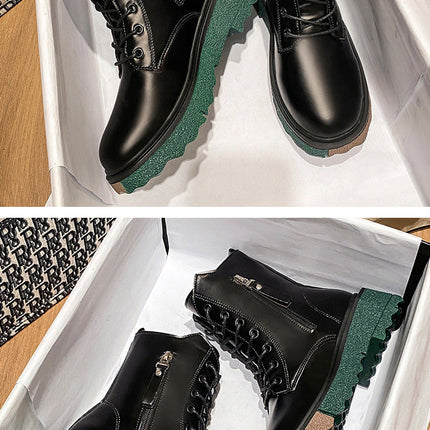 Martin Boots Female British Style New Fashion Thick-soled Short Tube