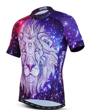 Cycling Jerseys Men 3D Lion Printing Bicycle Clothing Breathable Short Sleeve Shirts Quick Dry Bike Tops