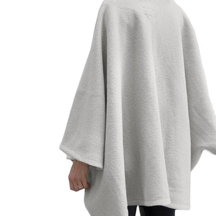 Women's Plus Size Mid-length Zipper Long-sleeved Jacket
