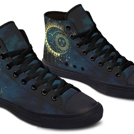 Printed Couple High-top Canvas Shoes