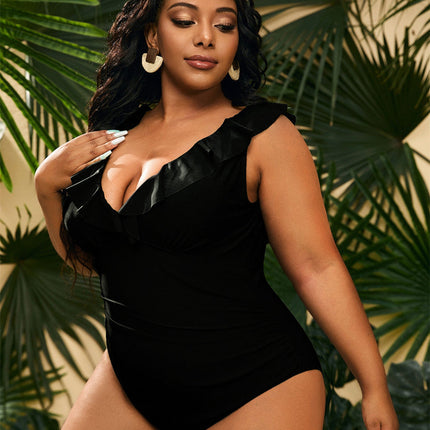 New Plus Size Conservative Women's Beach Swimsuit