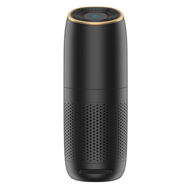 AuraPure™ Onyx & Gold Ionic Air Shield | High-Performance Portable Odor Eliminator & HEPA-Grade Ionizer for Car, Home, and Office