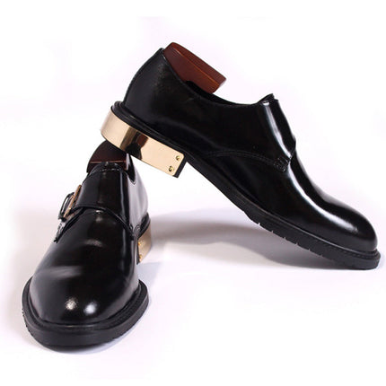 Classic Gentleman Metal Heel Leather Shoes
