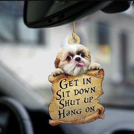 Car Pendant Sleeping Dog Angel Home Decor Acrylic Showcase Hanging Ornaments For Doors