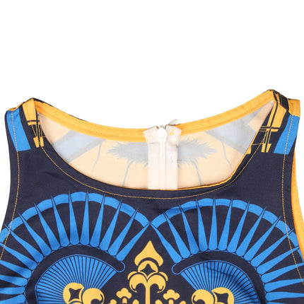 New Product Digital Printing Women's Round Neck Sleeveless Dress
