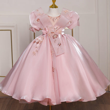 Costume For Piano Performance Western Style Little Girl Host Dress