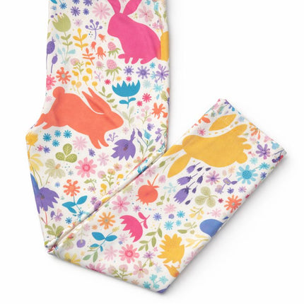 Pastel Floral Bunnies Leggings