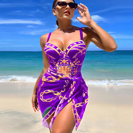 Women's One-piece Swimsuit With Beautiful Back Printing