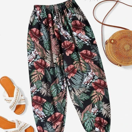 Comfort Casual Printed Ankle Banded Pants Loose Sports Versatile Sweatpants