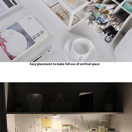 Plastic Double-layer Desktop Sundries Organizer Storage Rack