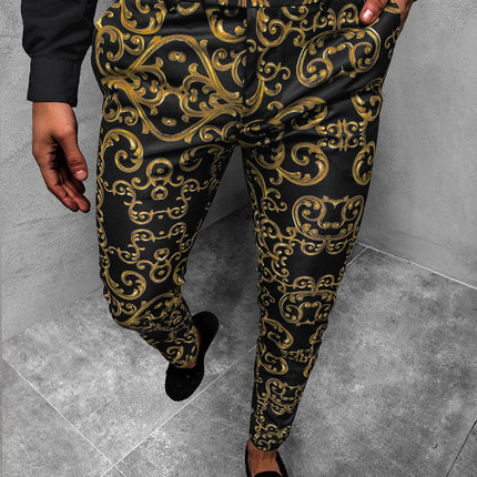 Men's Fashion Stripe Print Casual Pants