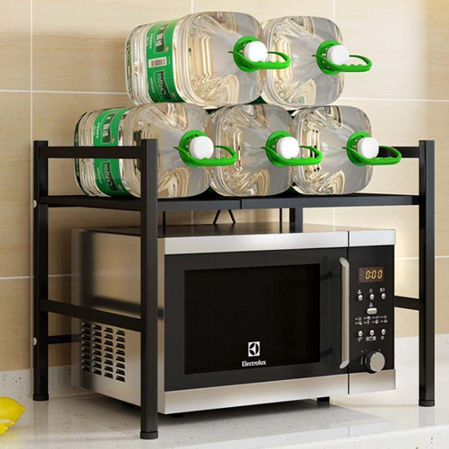 Multilayer Retractable Adjustable Microwave Shelving Kitchen Storage Rack