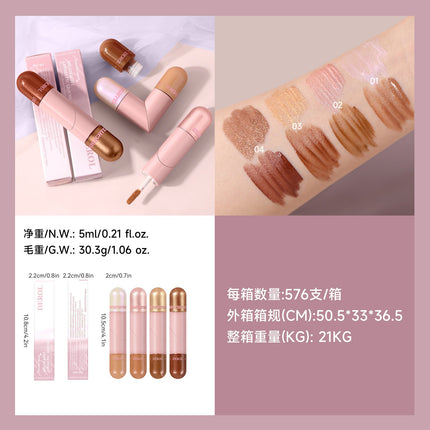 Double-headed Face Lift Cream Foldable Tube Body Two-color Combination Base