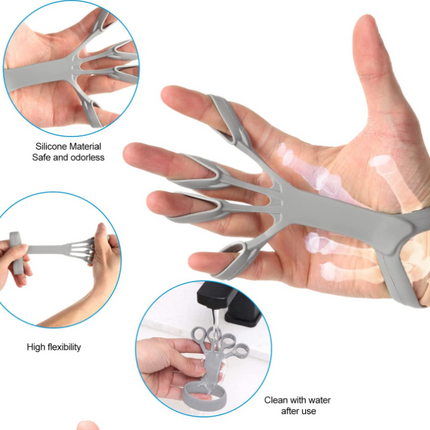 Silicone Grip Device Finger Exercise Stretcher Arthritis Hand Grip Trainer Strengthen Rehabilitation Training To Relieve Pain