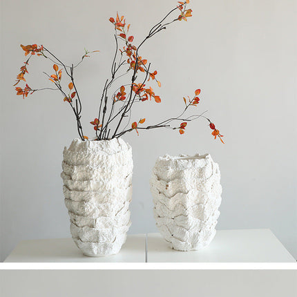Creative White Ceramic Vase Modern Dining Table Sales Decoration Dried Flowers And Flowerpot