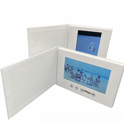 Brochure Paper Blank 7-inch Greeting Card White Hardcover Video Book