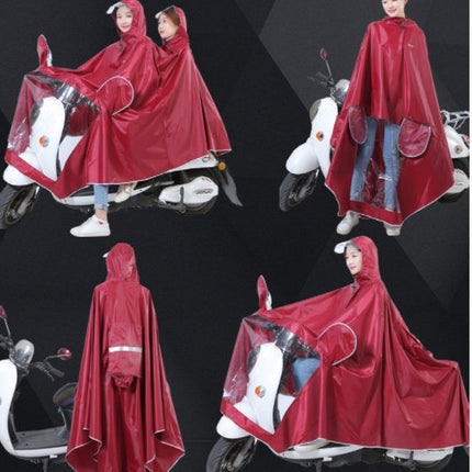 New Electric Bike Motorcycle Raincoat Riding Poncho Splashing Water Double