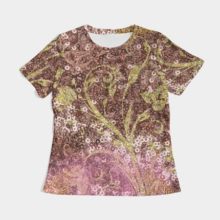 BEAUTIFUL PURPLE GITTER DESIGN CREATED BY FLIPSTYLEZ Women's All-Over Print Tee
