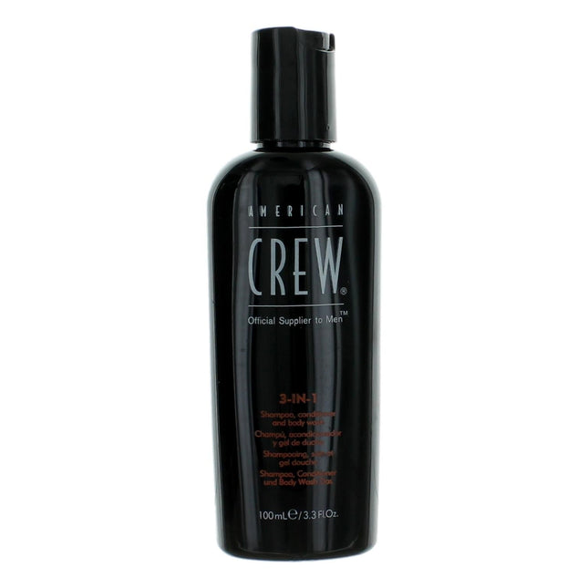 American Crew 3-In-1, 3.3oz Shampoo, Conditioner, and Body Wash