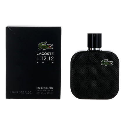 Lacose L. 12.12 Black Noir, 3.3 oz EDT Spray for Men