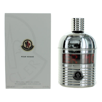 Moncler Pour Homme, 5oz Refillable EDP Spray men with LED Screen