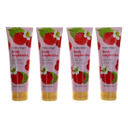 Fresh Raspberries, 4 Pack 8oz Moisturizing Body Cream women