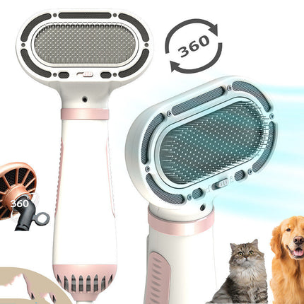 Hot-air Pet Combing And Hair Dryer For Drying Pulling And Removing Hair Combo
