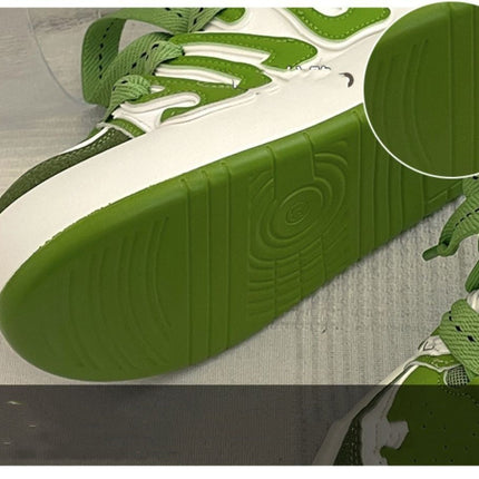 Red Retro Versatile Retro Raised Street Design Casual Sports Shoes