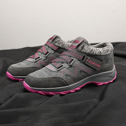 Snow Boots Women's Fleece Lined Thermal Shoes Plus Size Portable Outdoor Casual Shoes For Women