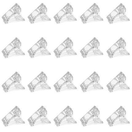 20Pcs Nail Tip Clips Quick Building Poly Gel UV LED Builder DIY Transparent Finger Tip Extension Tool
