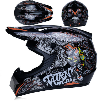 Youth Off-Road Motorcycle Helmet - [green] | Lightweight Motocross Full Face Shield for Dirt Bike & ATV