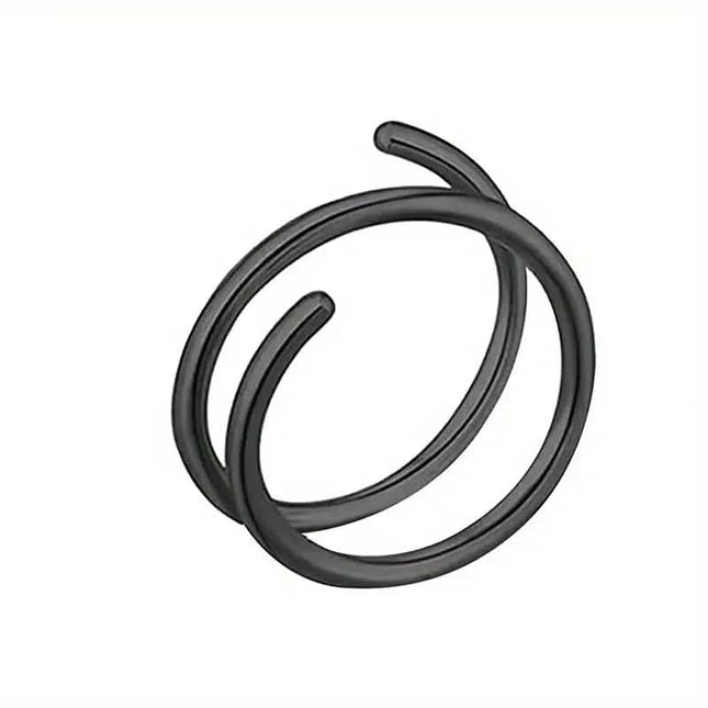 Stainless Steel Double Helix Nose Ring – 14K Gold Plated Hot Style Piercing Jewelry for Women
