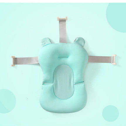 Baby Bath Seat Support Mat Foldable Baby Bath Tub Pad & Chair Newborn Bathtub Pillow Infant Anti-Slip Soft Comfort Body Cushion