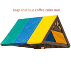 Gray and blue coffee color mat