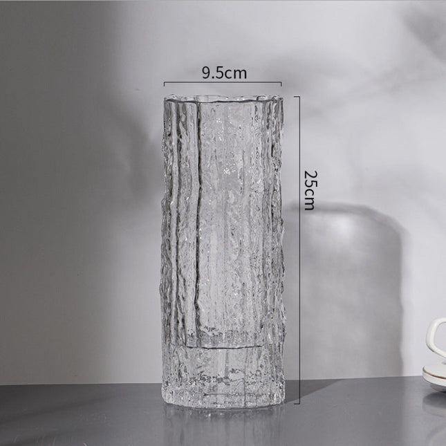 Nordic Light Luxury Simple Transparent Glass Vase Living Room Table Decorations Ornaments