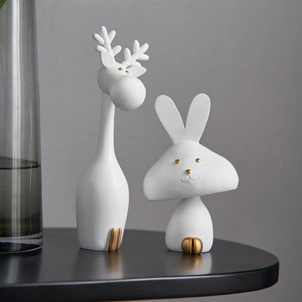 Creative Home Bedroom Rabbit Living Room Wine Cabinet TV Cabinet Decoration