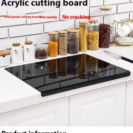 Kitchen Black Acrylic Chopping Board Non-slip