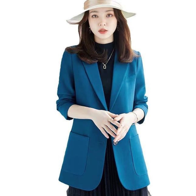 Women's Plus Size Small Blue Suit Jacket