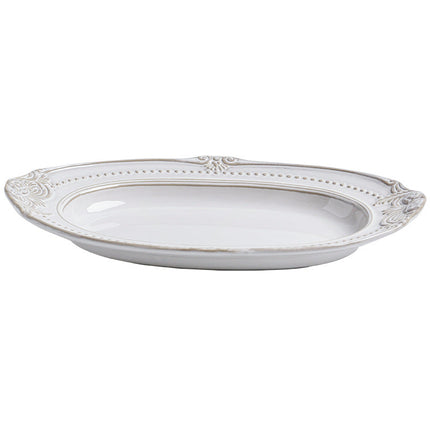 Relief Ceramic Tableware Rice Bowl Plate