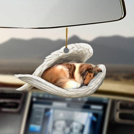 Car Pendant Sleeping Dog Angel Home Decor Acrylic Showcase Hanging Ornaments For Doors