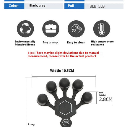 Men's Silicone 5-finger Rehabilitation Power Shooting Brace Hand Trainer