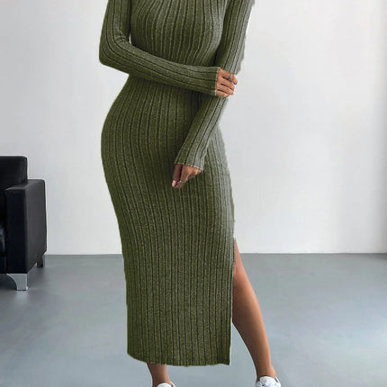 Knitted Long Dress Women's Clothing