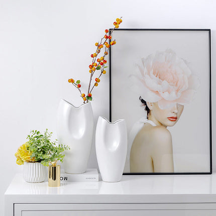 Creative Living Room Decoration Vase Modern Home Accessories Ceramic Crafts Ornaments