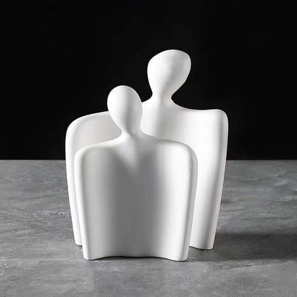 Simple Modern Black And White Geometric Ceramic Vase Ornaments