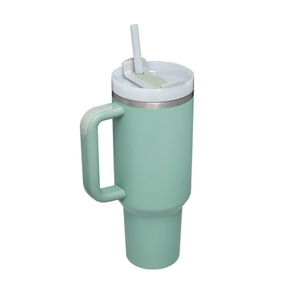 40oz Insulated Tumbler With Handle & Straw – Stainless Steel Vacuum Coffee Cup | Perfect Gift