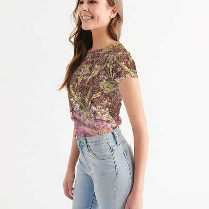 BEAUTIFUL PURPLE GITTER DESIGN CREATED BY FLIPSTYLEZ Women's All-Over Print Tee