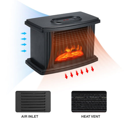 European Style Electric Fireplace Heater LED Flame Effect Stove  With Remote Control