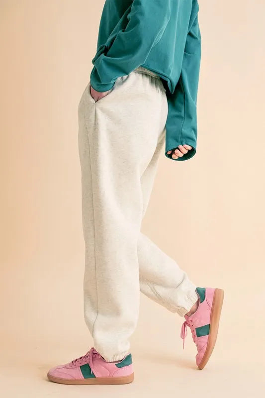 Aemi Co Drawstring Elastic Waist Joggers